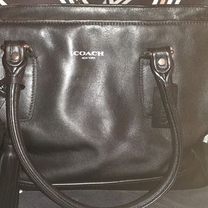 black leather coach candace bag